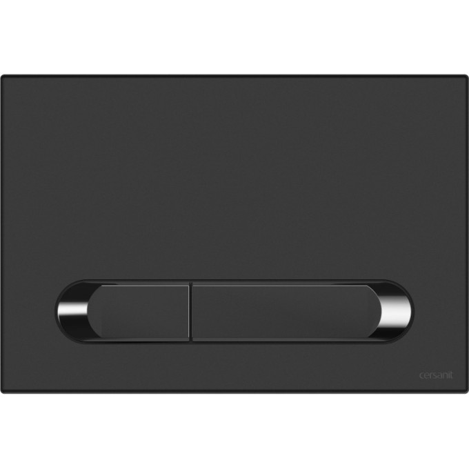 Кнопка CERSANIT ESTETICA для LINK PRO/VECTOR/LINK/HI-TEC пластик черный матовый с рамкой хром 64112
